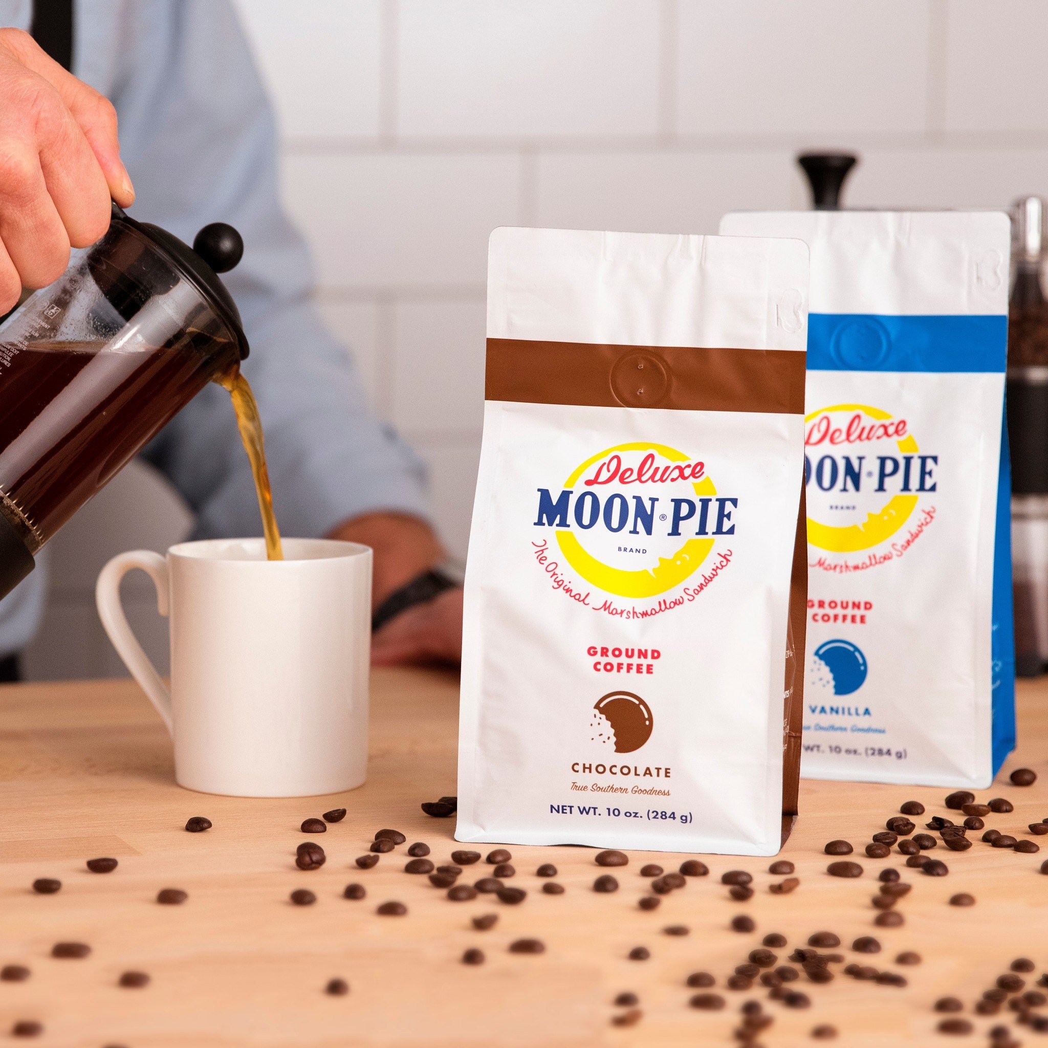 Yes, this IS MoonPie flavored coffee. Yes, it's available on our website. No, we don't mind if you stop what you're doing and get some right now.