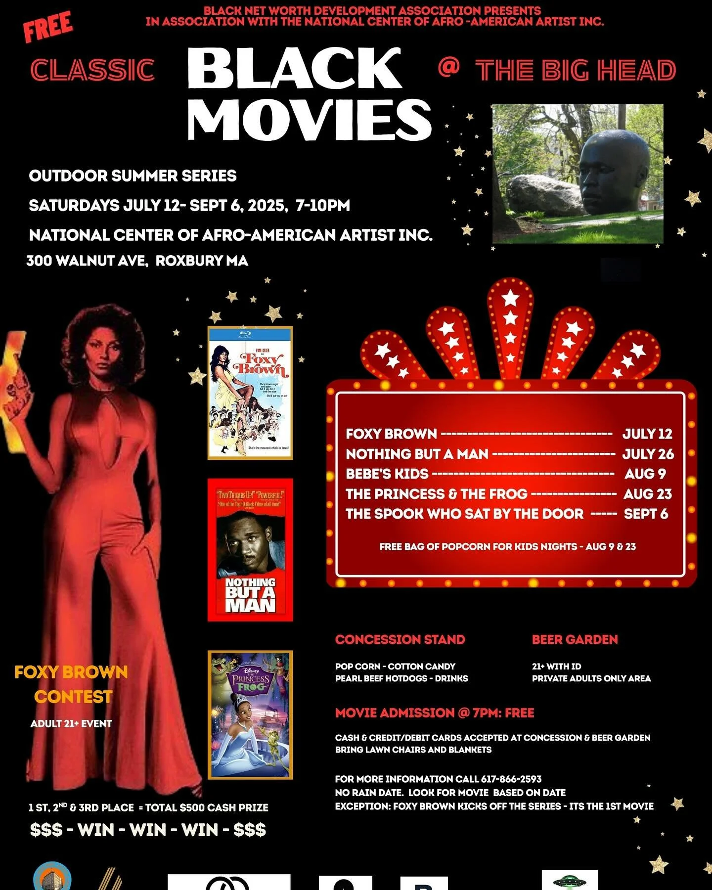 Don&rsquo;t miss the next event of the Classic Black Movies Outdoor Screening series happening at the @ncaaaboston!

7/26: NOTHING BUT A MAN
8/9: BEBE&rsquo;S KIDS
8/23: THE PRINCESS AND THE FROG
9/6: THE SPOOK WHO SAT BY THE DOOR 

Free and open to 