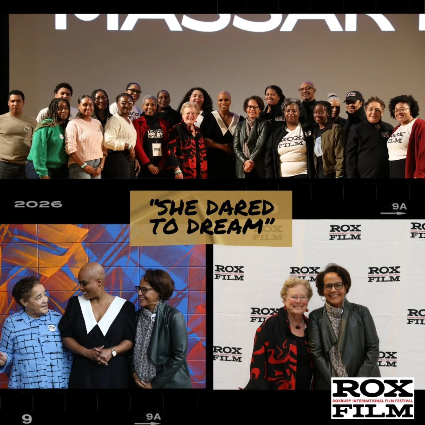 👏RECAP ALERT👏
ROXFILM wants to thank all of the attendees of our screening of "She Dared To Dream" by Abby Ginzberg, starring Congresswoman Ayanna Pressley. 🎉

Thank you to President Grant, Joyce Linehan and the Mass Art team, Congresswo