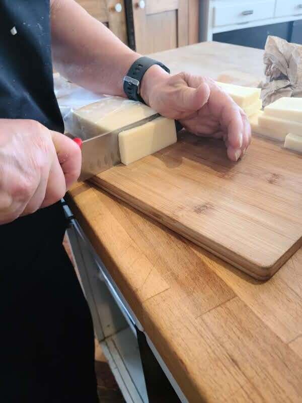 Preparation time... cutting cheese for our salad!.jpg