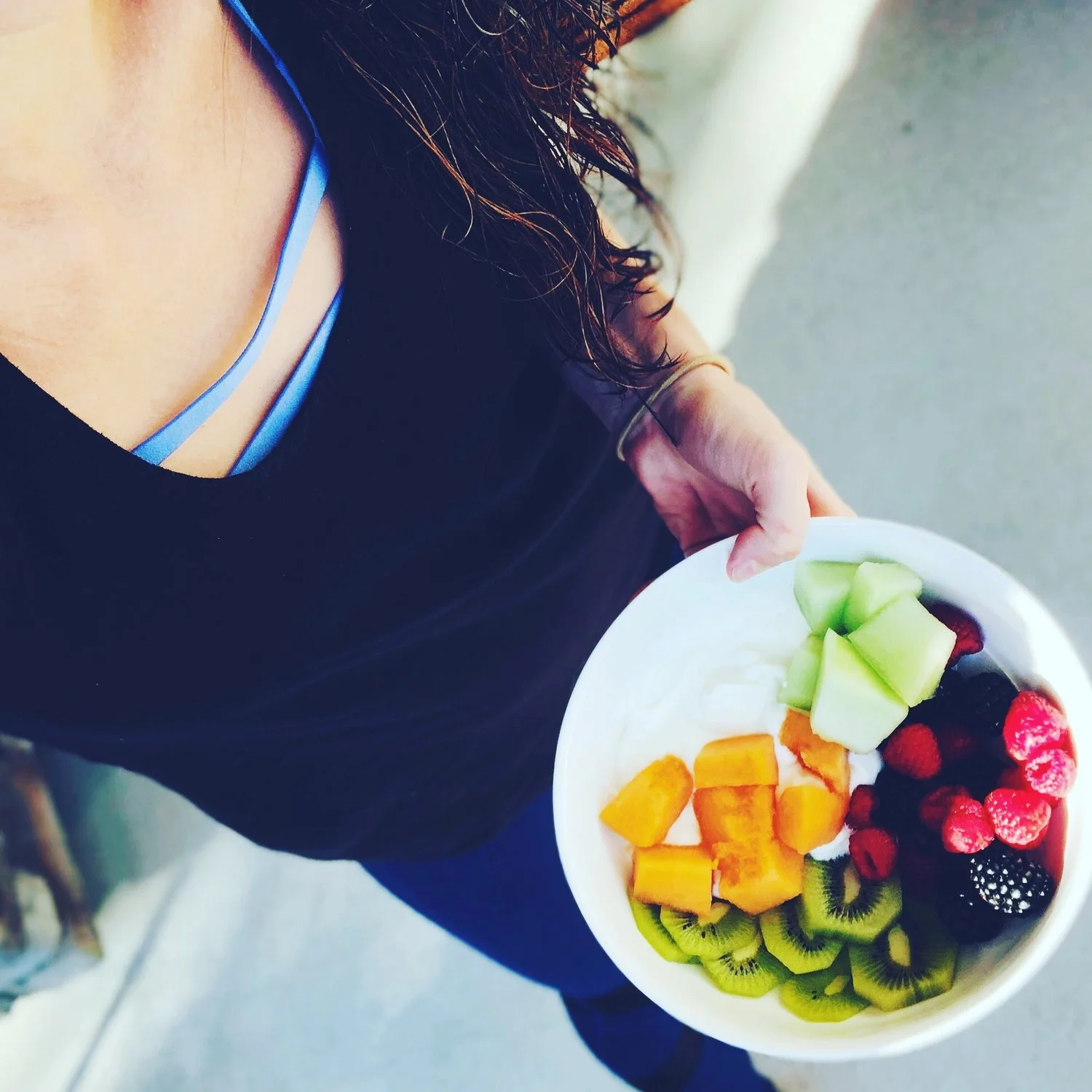 Fruit Plate and Yogart