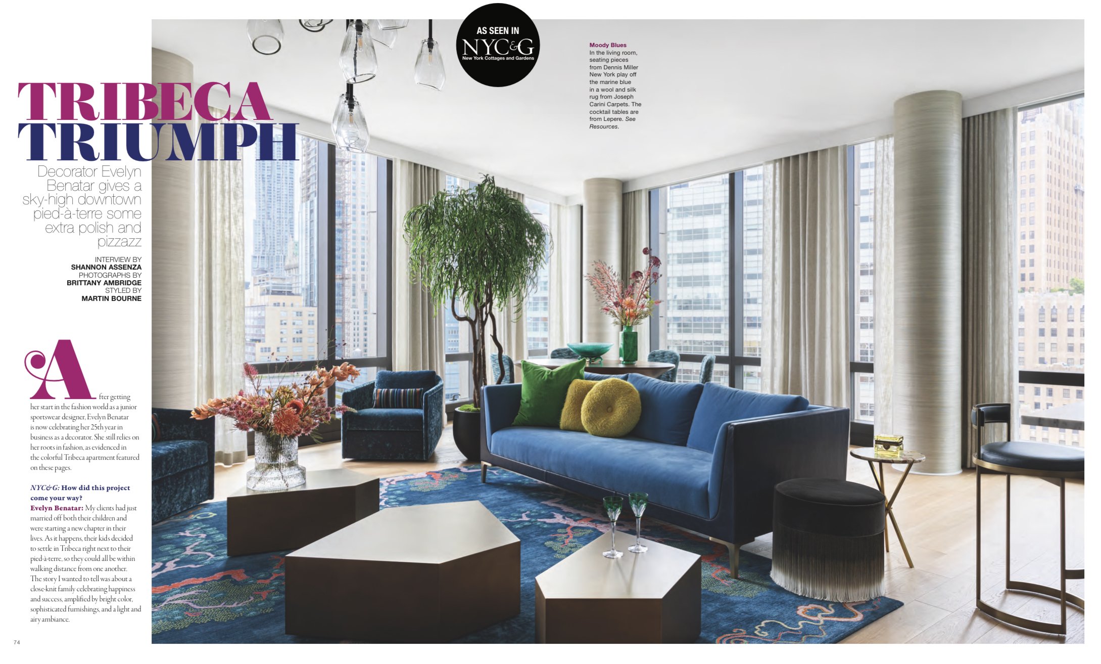 Living Room feature from NYID's Tribeca Home Project