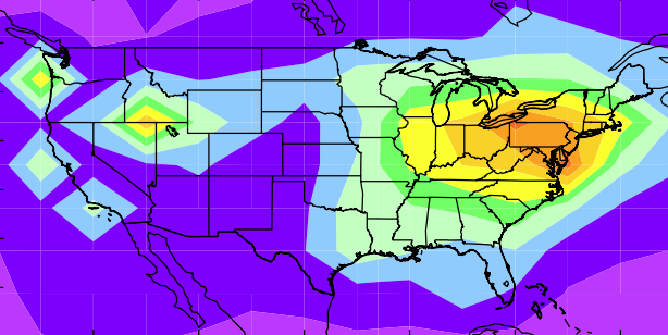 Seasonal and spatial patterns of mercury wet deposition in the United States: Constraints on the contribution from North American anthropogenic sources
