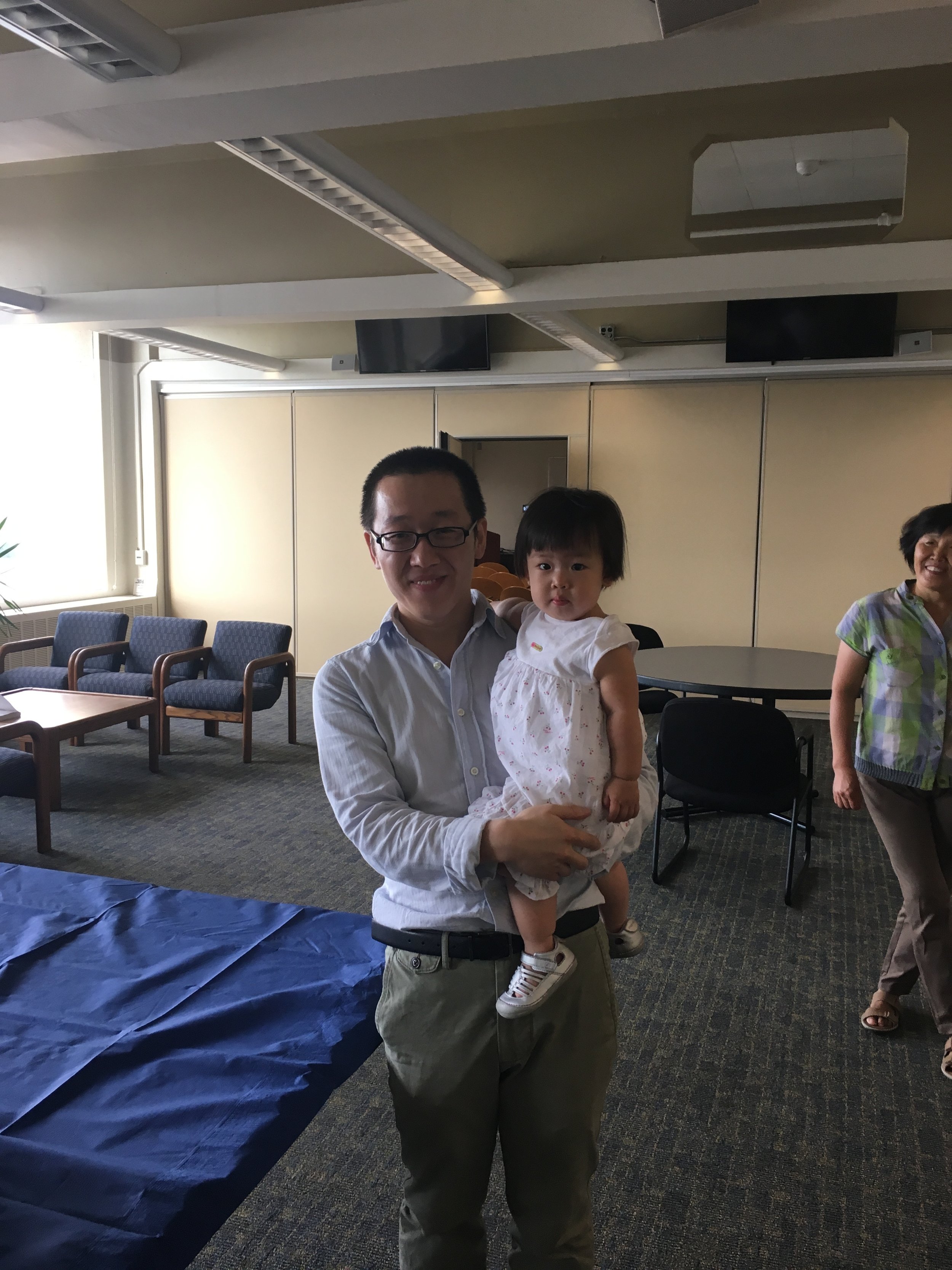 Dr. Shaojie Song and his daughter