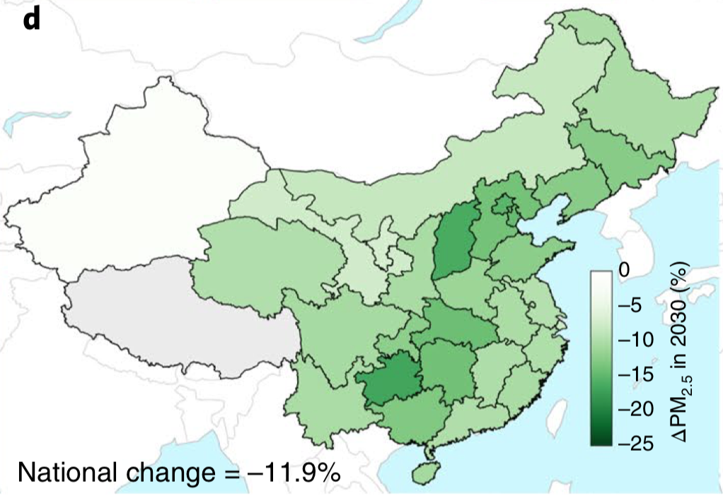 Air quality co-benefits of carbon pricing in China