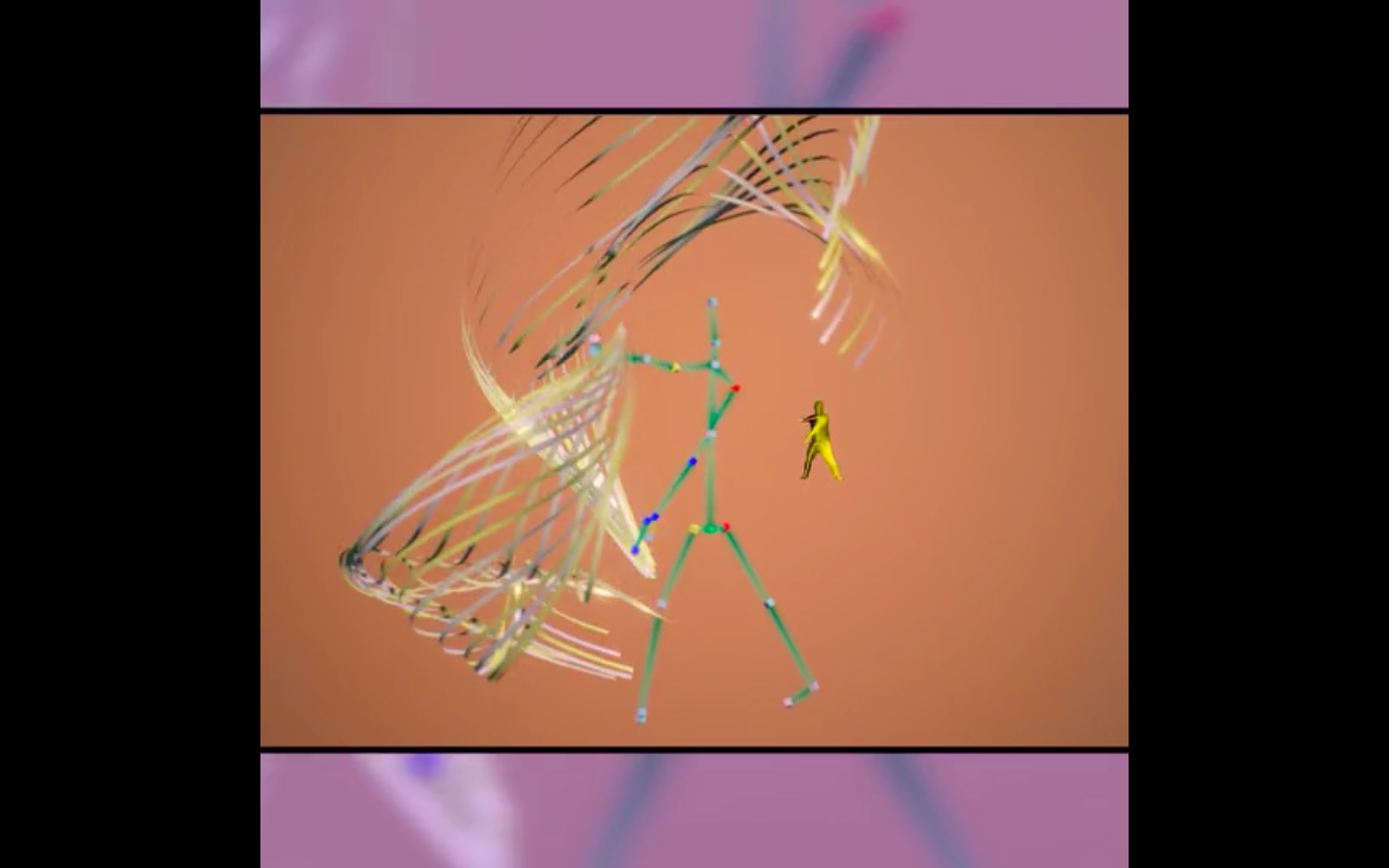 Kinect explorations using different graphics.