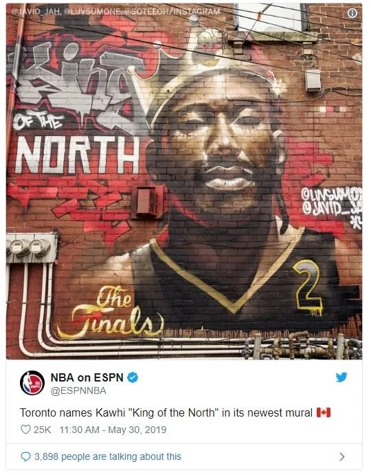 KING OF THE NORTH - KAWHI LEONARD MURAL 2019