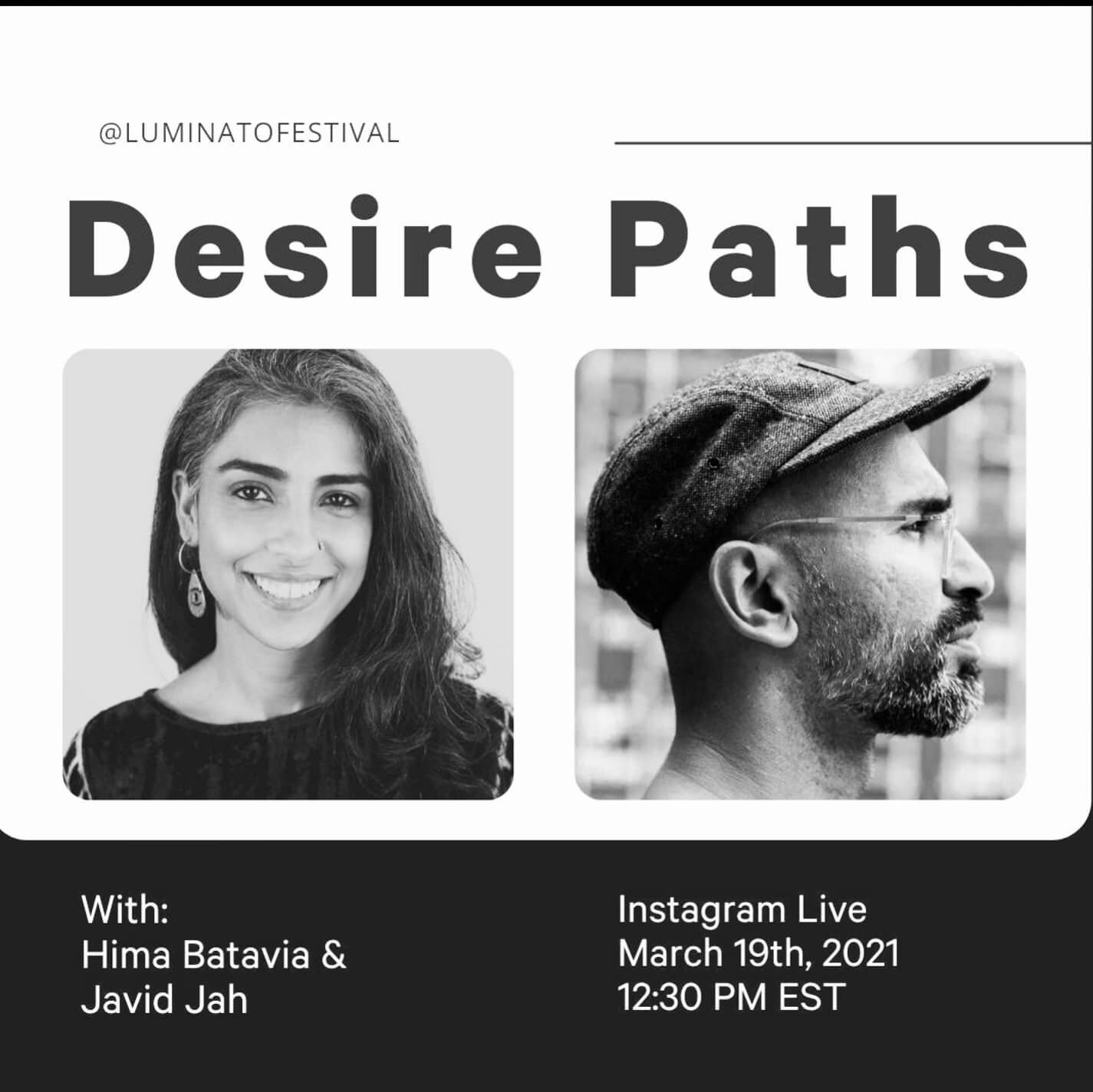If you are interested in a discussion on the future of sacred spaces in the city, I'm doing an Instagram live conversation tomorrow at 12:30pm with @hima_batavia who curated the audiobook series called Desire Paths
*
You can listen to the audiobook n