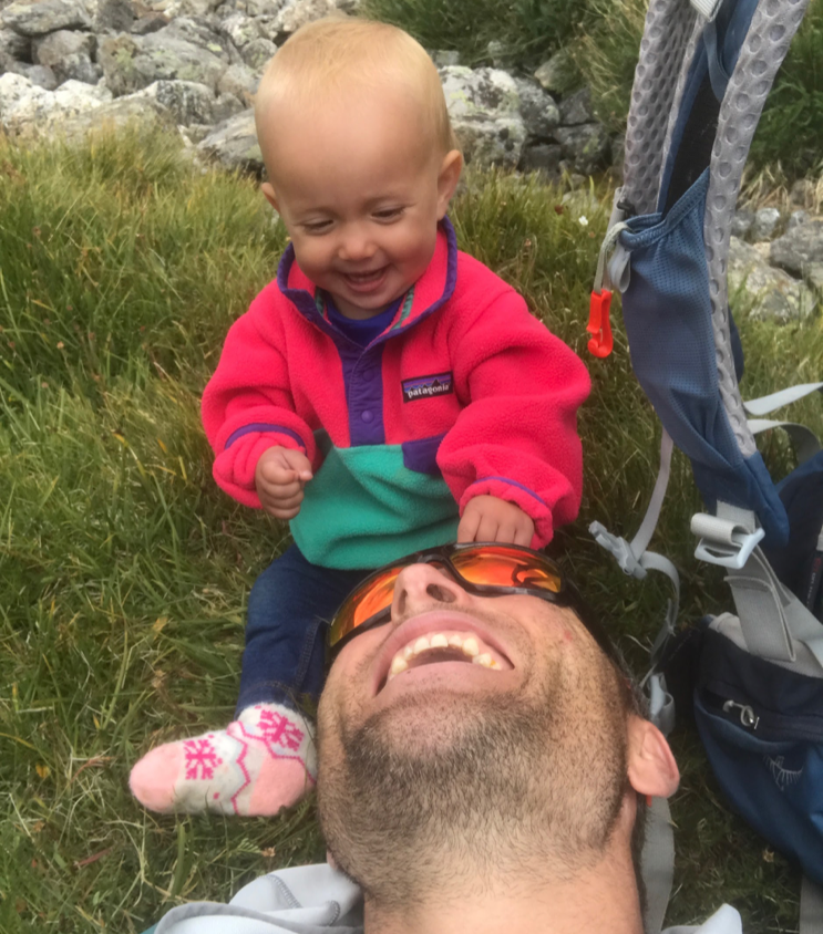 Another hard-core training session with my daughter Avery (age 9 months in this photo)
