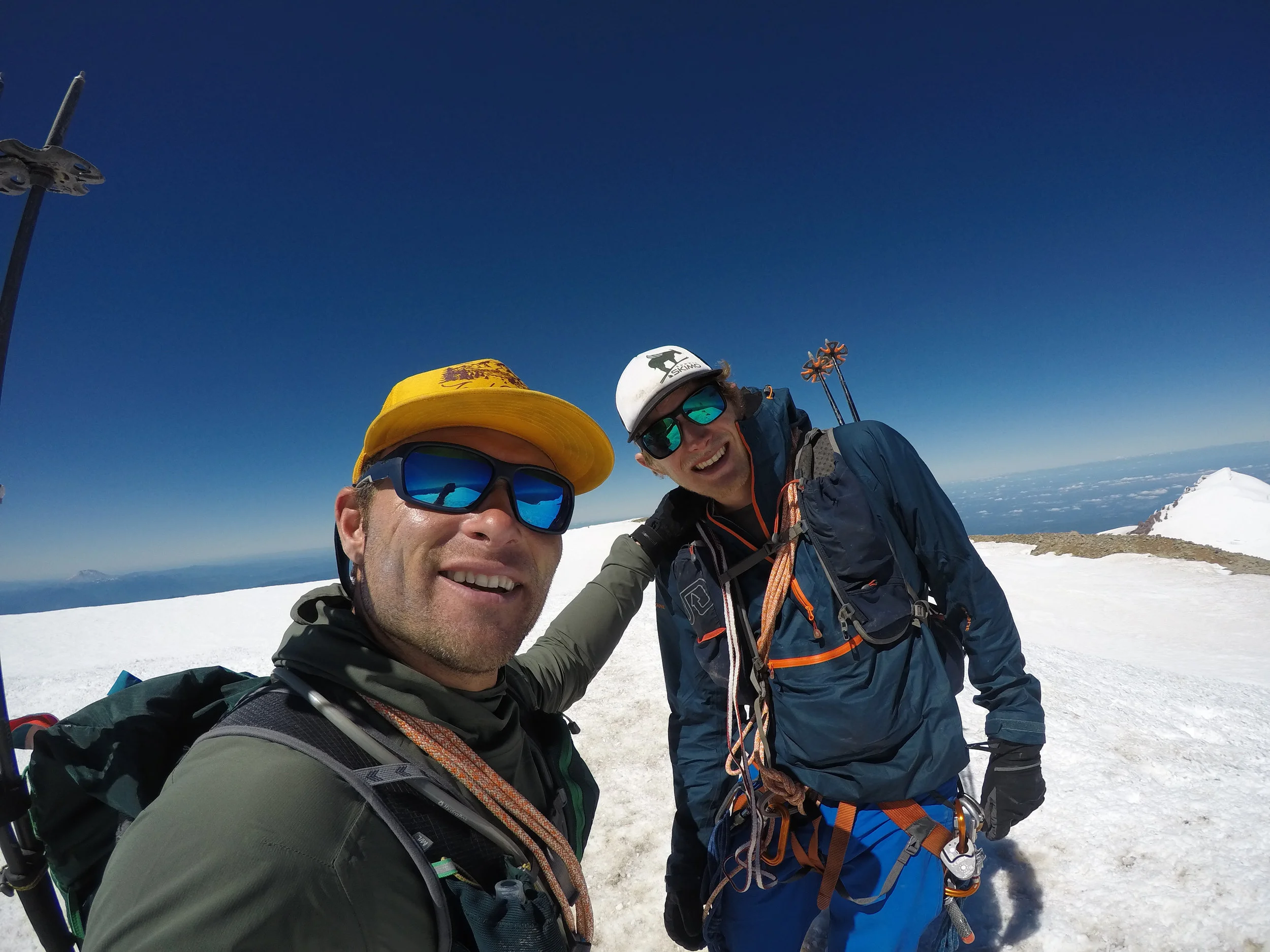 Standing on the summit for the 2nd time with Erik Sanders. This ascent took us 8 hours.