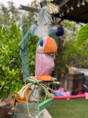 Rosita in hanging perch (Club 33) $400 — Tiki tOny