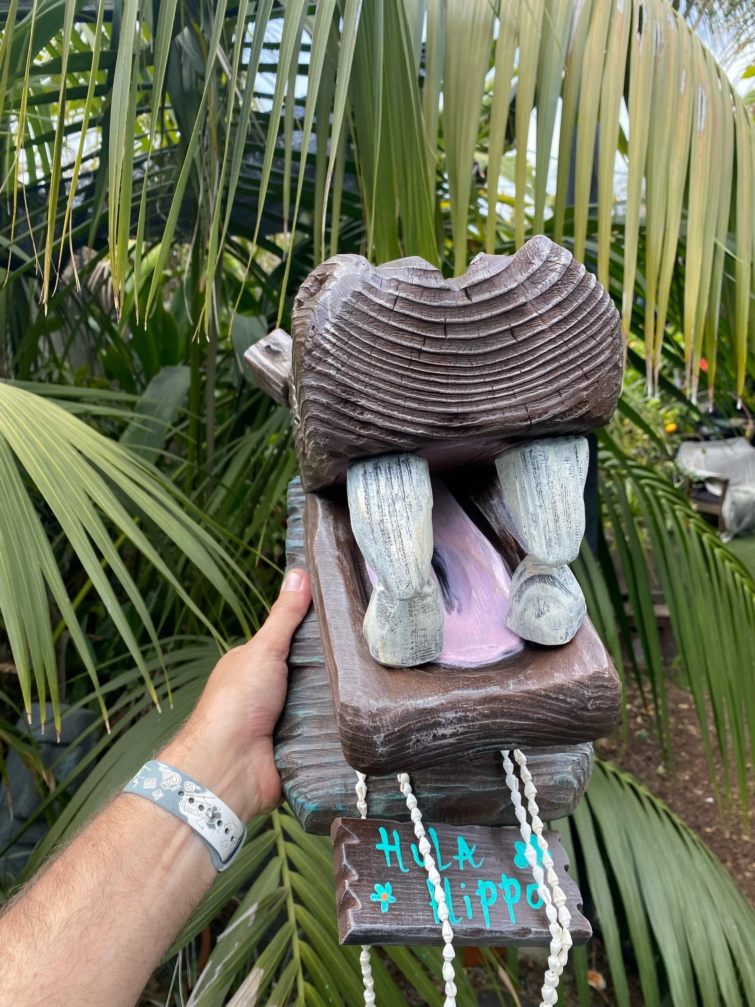 Hippo by Tiki tOny carving $350 — Tiki tOny