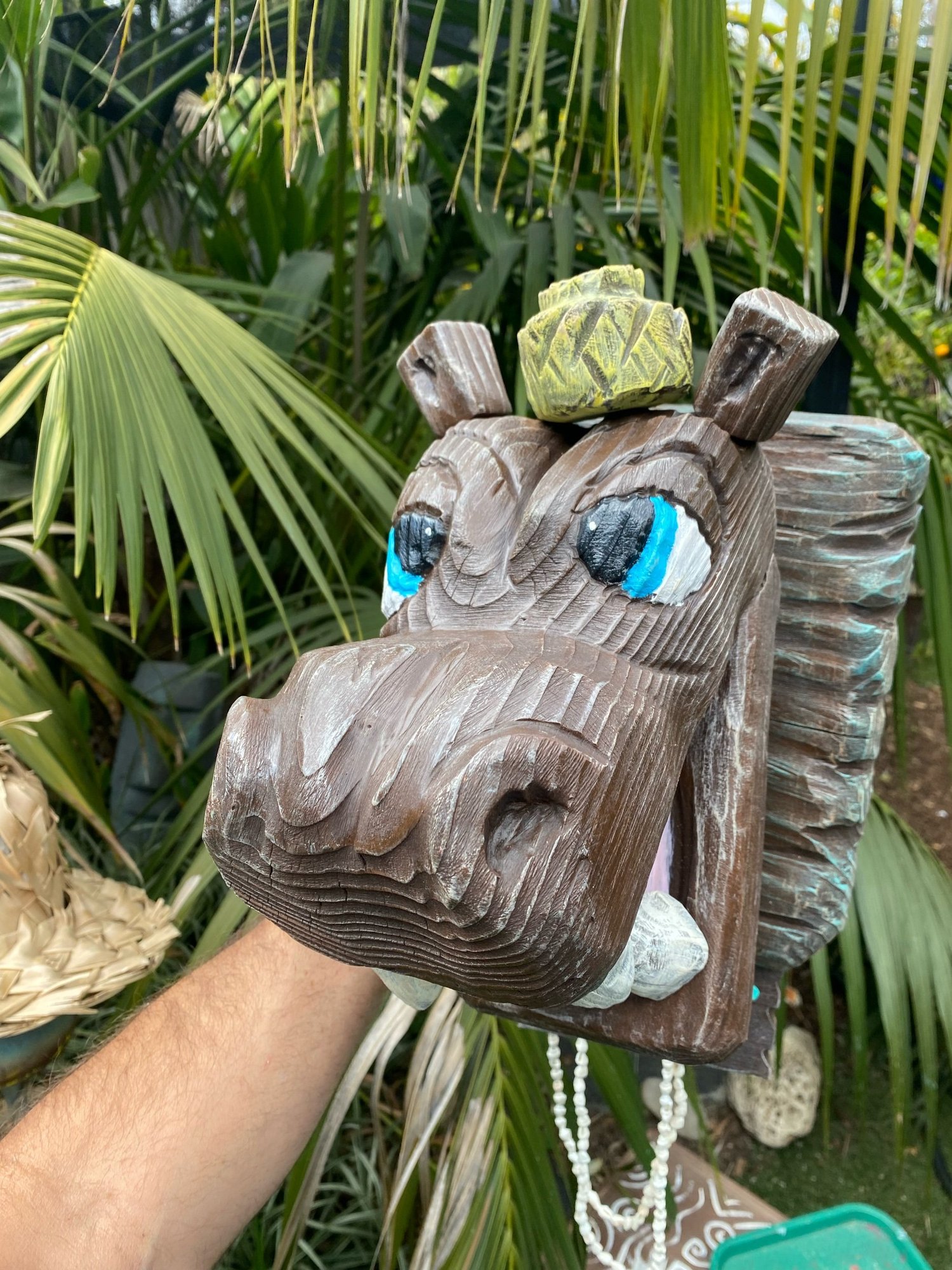 Hippo by Tiki tOny carving $350 — Tiki tOny