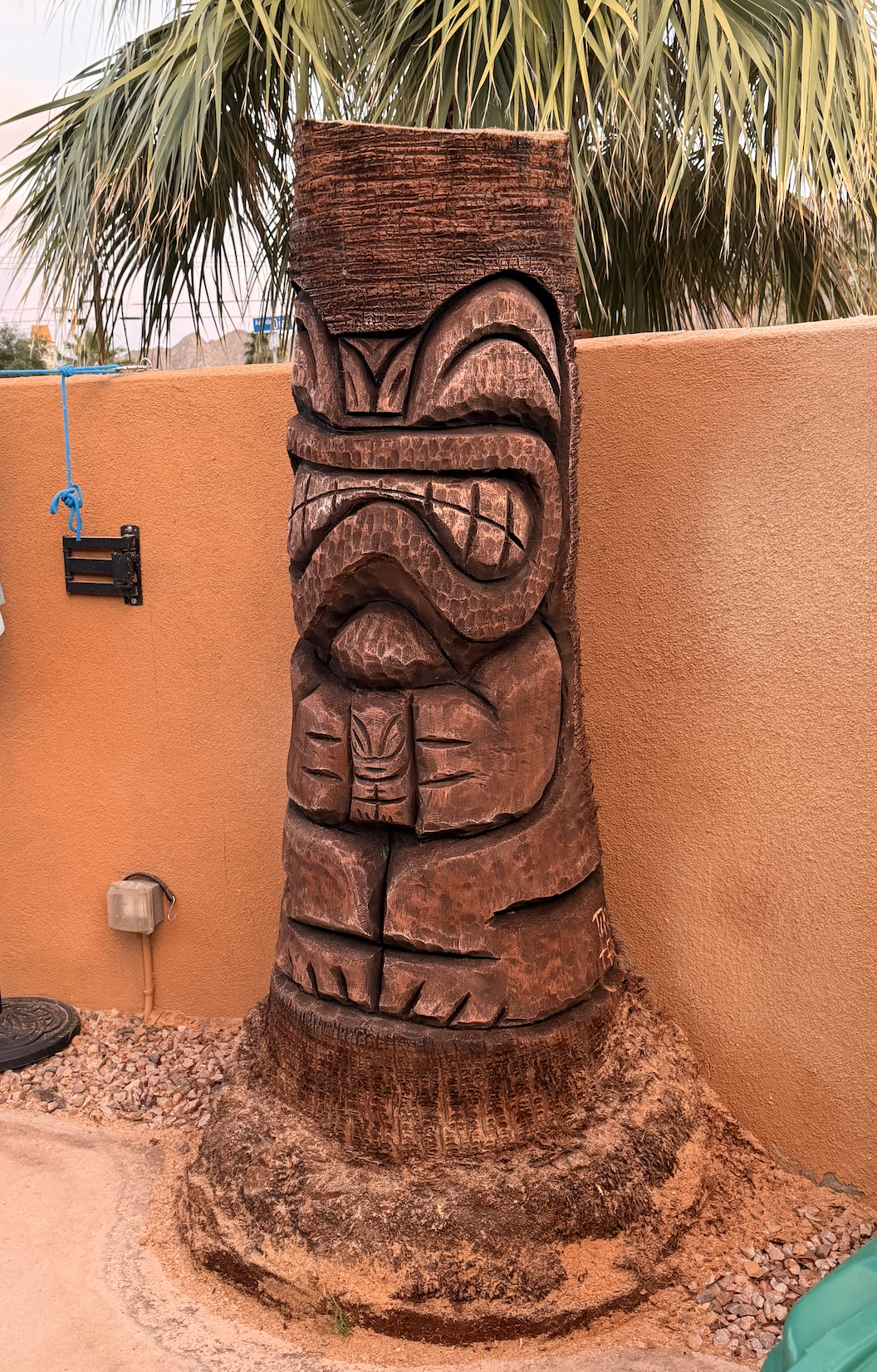 Zeckos Colorful Hand Carved Wood Tiki Bar Sign Hanging Décor 41 inches