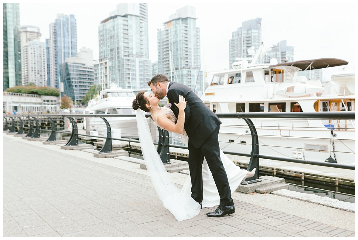  Wedding prewedding photos downtown Vancouver BC (Coal Harbour) 