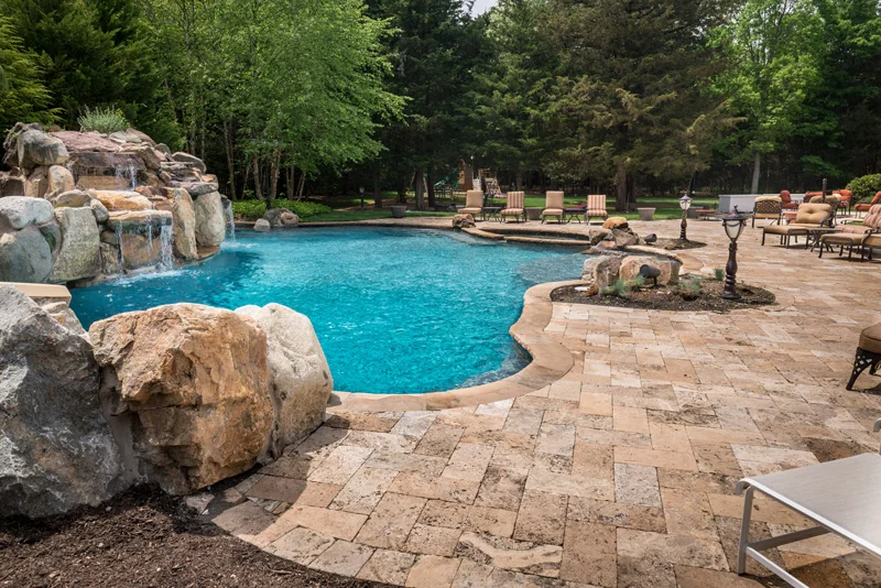 Toms River NJ In Ground Pool and Spa — K & C Land Design & Construction