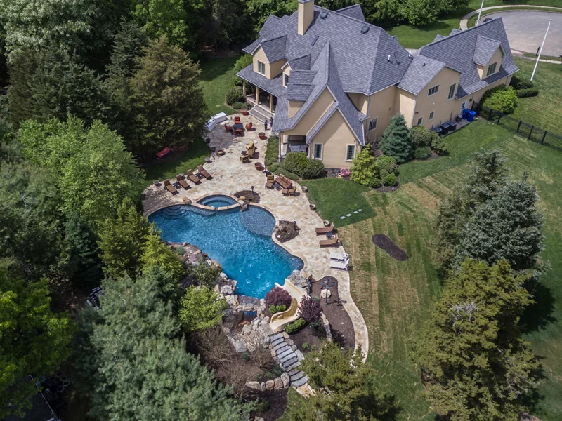 Toms River NJ In Ground Pool and Spa — K & C Land Design & Construction