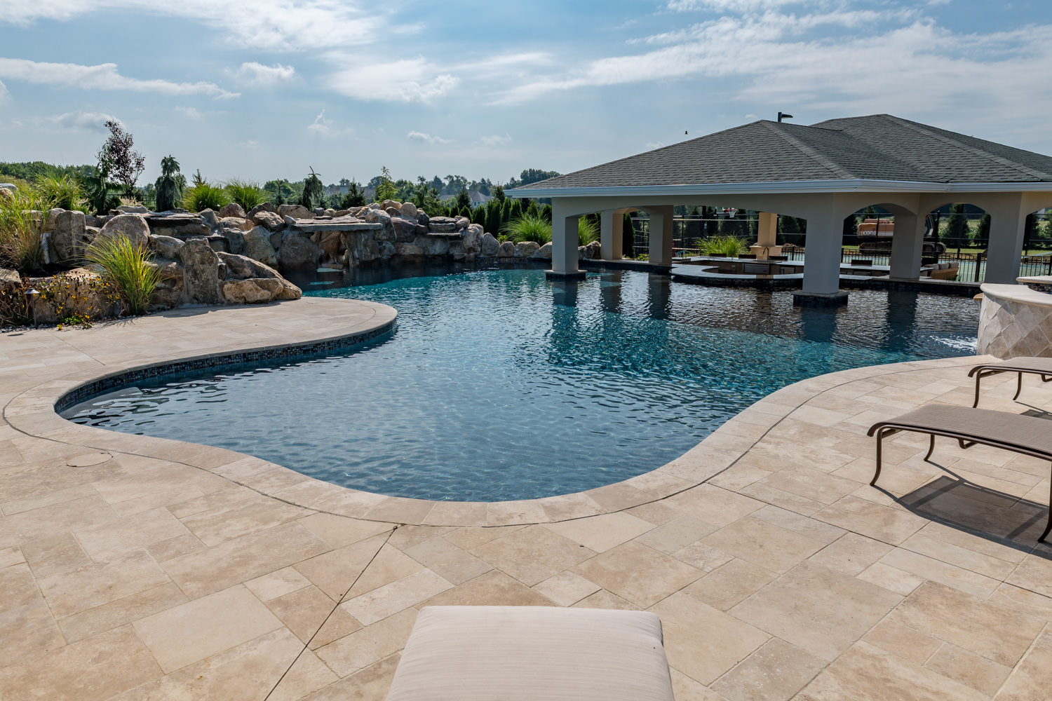 Holmdel Nj Custom Inground Pool And Backyard Landscape Design — K And C Land Design And Construction