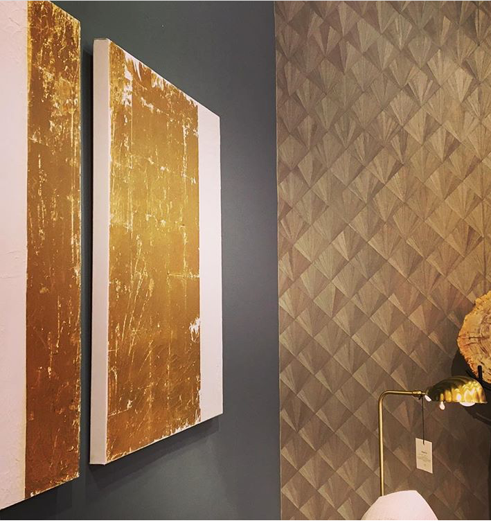 BDC. [M-Geough Showroom. Boston]. Sustainable Gold Leaf Collection.