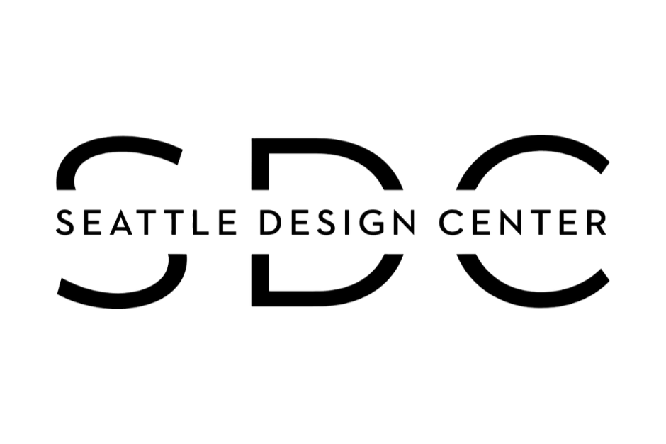 Logo of the Seattle Design Center in black text on a white background