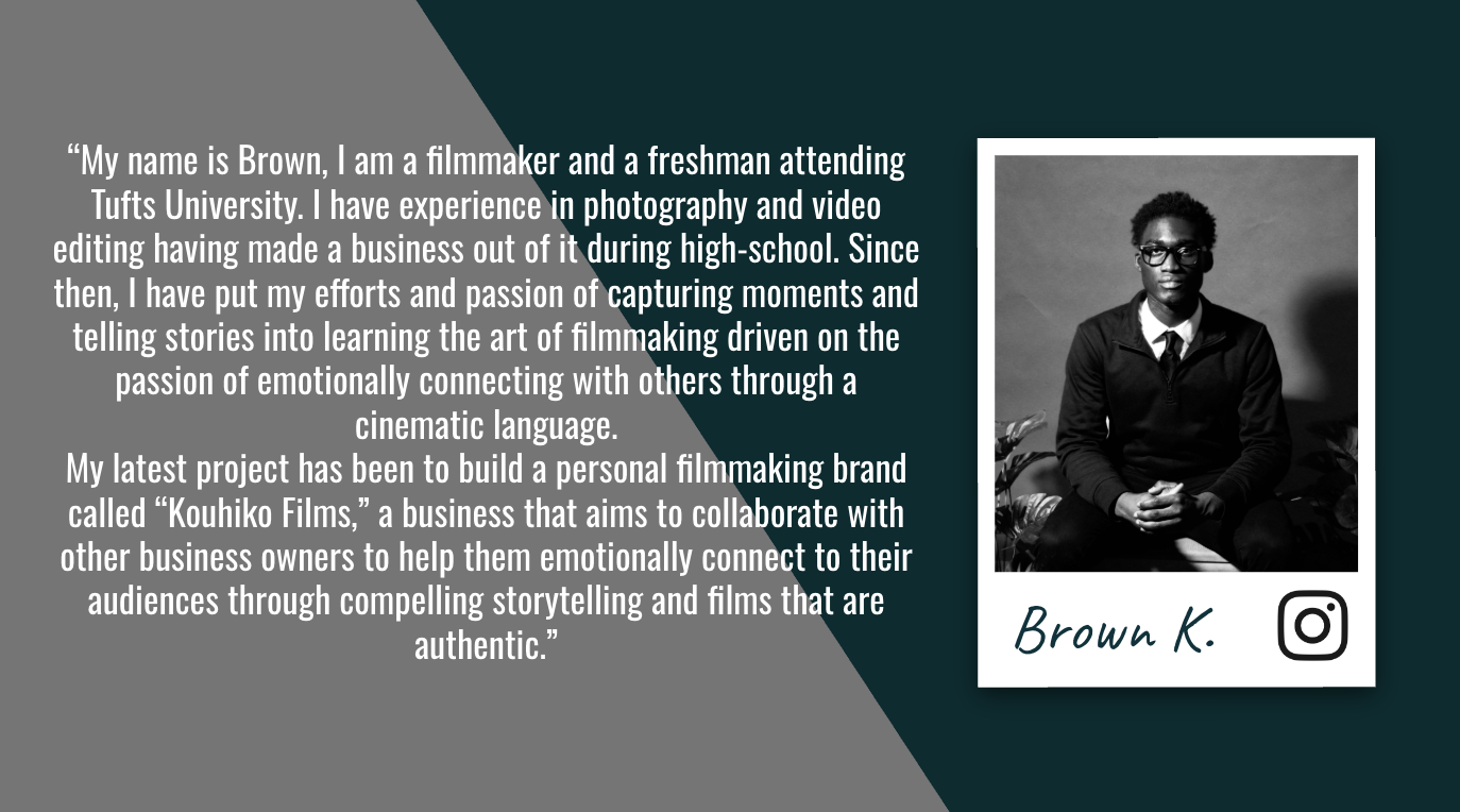 social media | photography + videography INTERN TUFTS UNIVERSITY ‘29