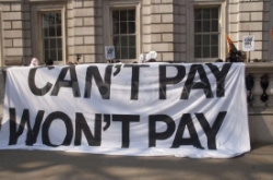 Can't Pay Won't Pay bin the bills demonstration Saturday April 25 Letterkenny