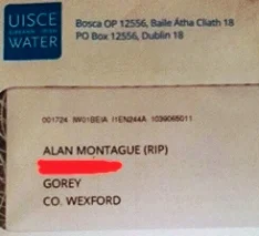 Bill from Irish Water