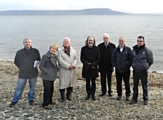 Save the Foyle, Moville/Greencastle group with John Waters. from left: Paul McLaughlin, Mrs Pat Hume, Dan McGuinness, John Waters, Don McGinley, Enda Craig, Thomas Farren.