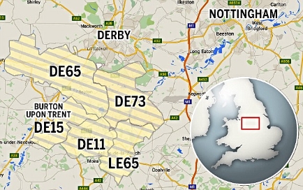 People living in the DE11, DE65 and DE73 areas of Derbyshire have been instructed not to use their water supply
