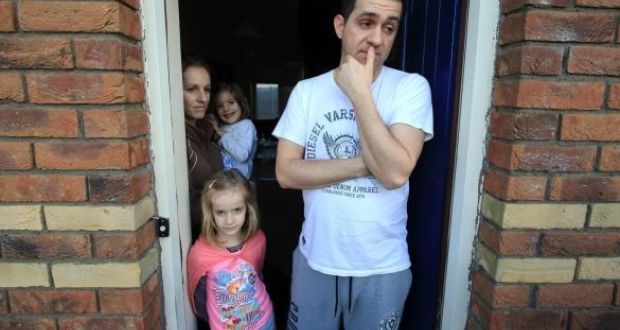 Martin Maloinowsk is among the familes facing notice to quit their homes in Tyrrelstown. Photograph: Nick Bradshaw/PA