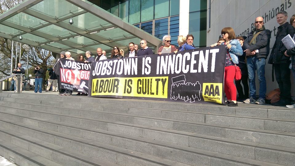 Jobstown protesters before their court casein the Special Criminal Court, Dublin, May 11, 2016 