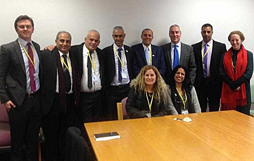 Sinn Féin's Pat Sheehan meets members of Likud in Belfast in June. Irish News