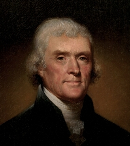 Thomas Jefferson, 1743–1826. Portrait by Rembrandt Peale