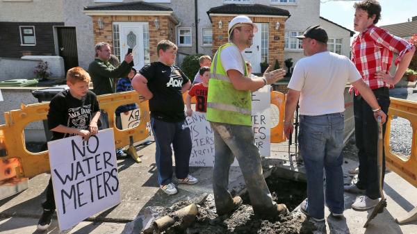 Anti-meter protesters confront Irish Water contractors in Raheny Colin Keegan