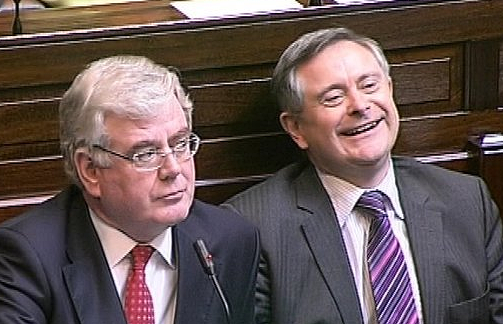 Eamon Gilmor (left), Brendan Howlin (right), Labour Party, source: RTE News, 2016