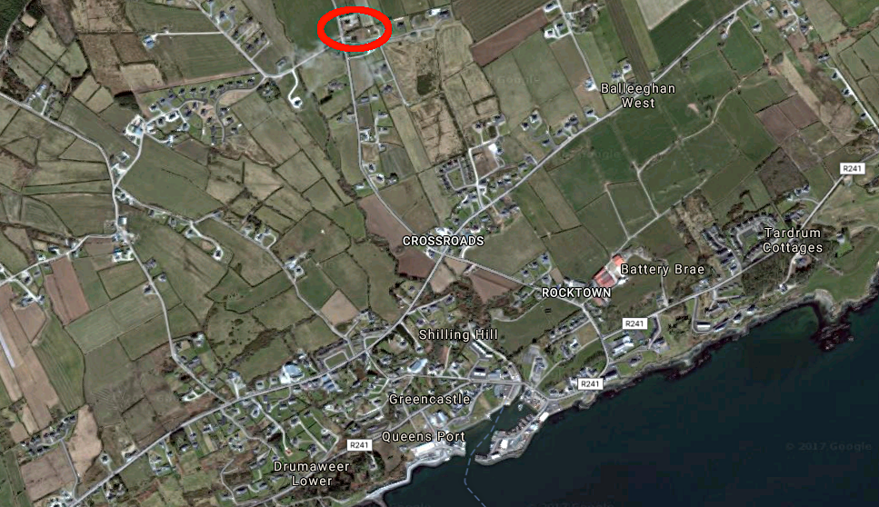 Greencastle and Ballymacarthur treatment plant marked in red