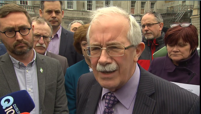 Séamus Healy, Ind. Also in the picture are Joan Collins, Ind4Change, Mick Barry, Solidarity and out in force Sinn Féin.