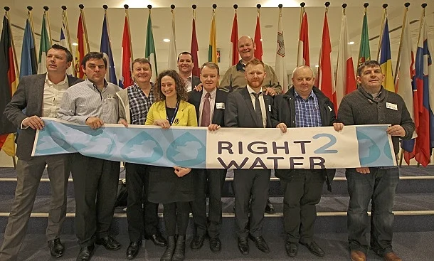 Brendan Ogle (Unite), Billy Wall (OPATSI), Des Fagan (CPSU), Lynn Boylan MEP, Cllr Paul Donnelly, Brian Stanley TD, Cllr Daithí Doolan, David Gibney (Mandate), Cormac Ó Dálaigh (CWU) and Phillip McFadden, Sinn Féin.