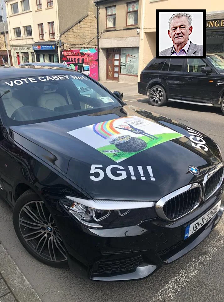 Peter Casey, 2019 European election candidate, dismisses health warnings from 5G radiation