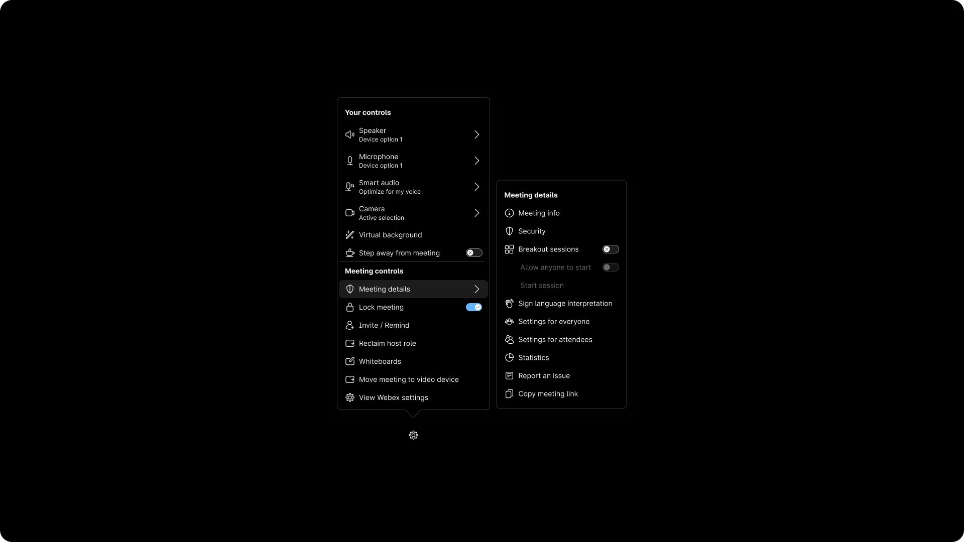 One menu to control them all