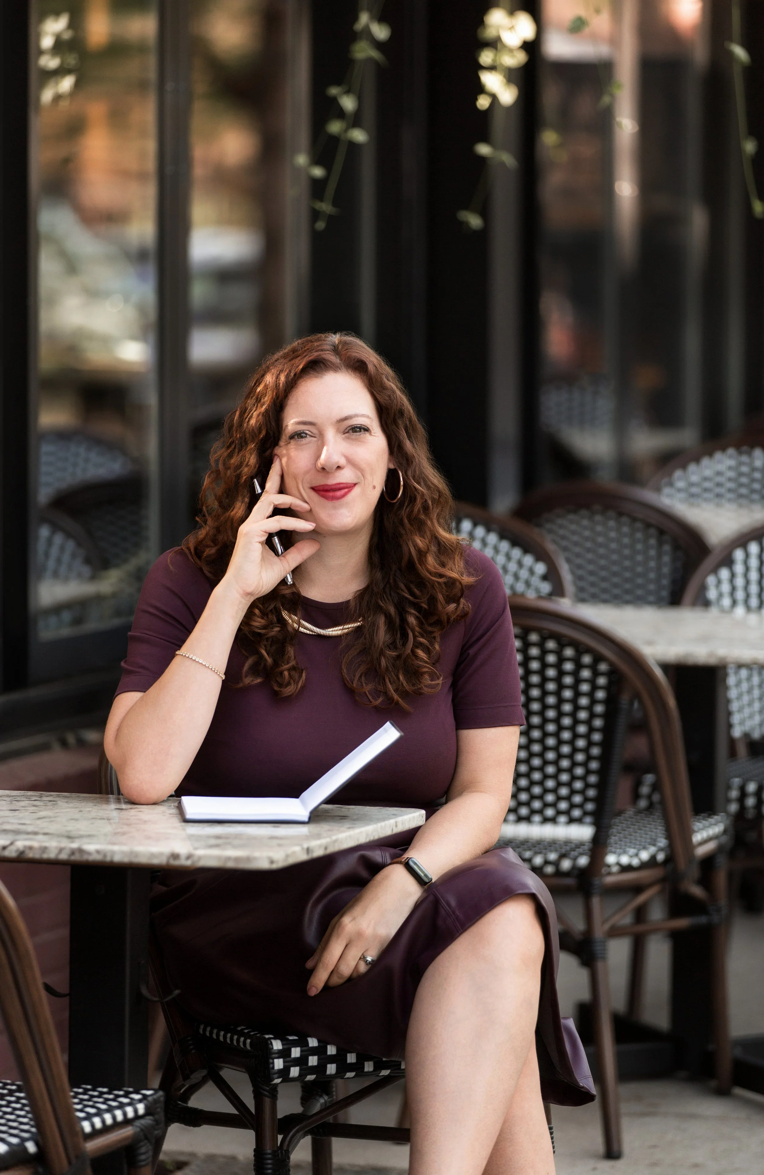 Denver Personal Branding Photographer | Professional Portrait at Café