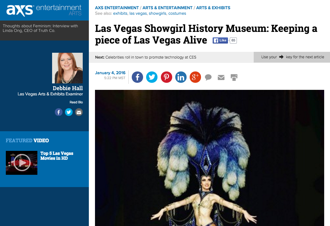 By: Debbie Hall Las Vegas Arts & Exhibits Examiner Showgirls are synonymous with Las Vegas . Up until recently, extravagant productions featuring beautifully costumed women were part of the Las Vegas Strip. One man who was lucky enough to be part of Las Vegas during this era was Grant Philipo, who is working hard now to preserve this aspect with the Las Vegas Showgirl Museum. Visiting Las Vegas for the first time in 1976, Philipo knew he wanted this to be his forever home. Shows such as “Lido de Paris,” “Hallelujah Hollywood,” “Splash,” “Enter the Night,” “Jubilee!” and “Les Folies Bergere” were all part of the entertainment along with big name headliners and the first residency shows of Sigfried and Roy and Liberace. With intricate detail, rhinestones and feathers while still barely there, the showgirl represented glitz and glamour of Las Vegas. It was during this period Philipo would start his collection of costumes . Moving to California, Philipo return to Las Vegas to briefly from 1980-81 when he accepted the lead male role in “Lido de Paris.” Unfortunately, while waiting for the show to open, the fire at the then MGM (now Bally’s Las Vegas) killed his deal and he moved back to Los Angeles. Philipo would begin to design costumes for the some of the top designers as well as restore older costumes. Along with performing, modeling and producing; Philipo also has a background in art and museums. “I have been working in museum since the 6th grade when I won my first art scholarship,” he explained, “I have a love of history. Also performing in Las Vegas, I saw this as something that needed to be preserved but I never imagined I would open my own museum.” He moved back to Las Vegas in 1990 and has called it home ever since. In his residence, Philipo would exhibit various costumes on mannequins while many remained in storage. With the purchase of a building in 2002, it was suggested to create a museum which became a reality in 2010. Grant Philipo's Las Vegas Showgirl Museum houses actual wardrobe pieces, sets, props, costume designs, film footage, historical documents, and photos paying homage to the glamour and beauty of Las Vegas entertainment, as well as show business history from other parts of the world. The collections begin in Paris showcasing all aspects, including live re-enactments of some of Las Vegas' most famous production numbers, headliners and specialty acts. The last showgirl production show, “Jubilee!” at Bally’s Las Vegas, will close on Feb. 12 after being part of the Las Vegas Strip since 1981. The magnificent work of designers Pete Menefee and Bob Mackie is on display at the museum, which owns all of the original opening costumes of, "Jubilee!” Due to an anonymous complaint stating that tickets were being sold and there were no restroom facilities available to the public, a hearing will be held at Clark County Planning Commission on Jan. 5 at 7 p.m. about the future of the museum. The museum holds a state business license, only asks for donations, has six bathrooms available and each tourist must make a confirmed appointment with no walk-ins allowed. Supporters are urged to attend the Clark County Planning Commission on Jan. 5 at 7 p.m. at the Commission Chambers, Clark County Government Center, 500 S. Grand Central Parkway.