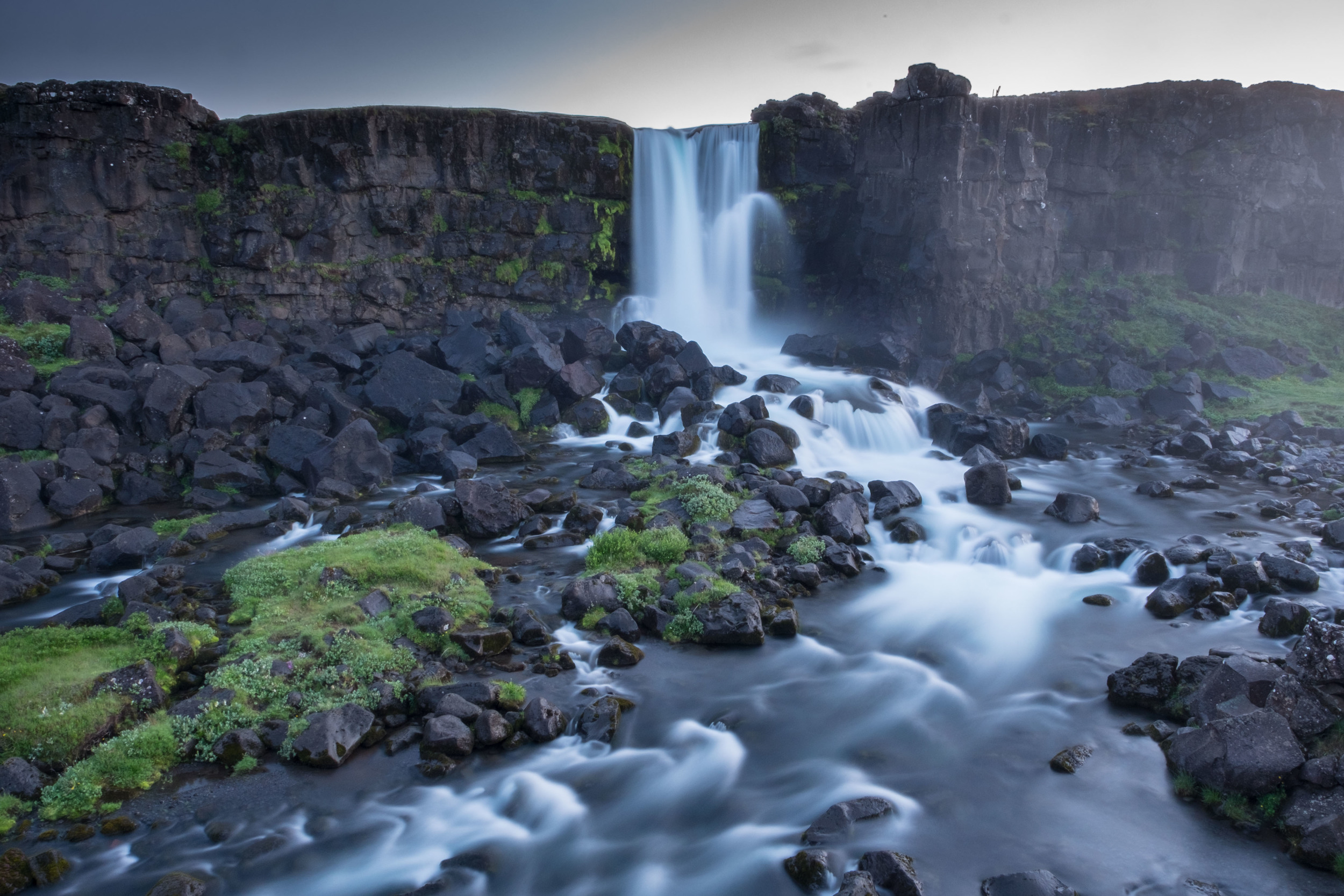 Wide Angle Perspective, safe, shows water movement, colors etc