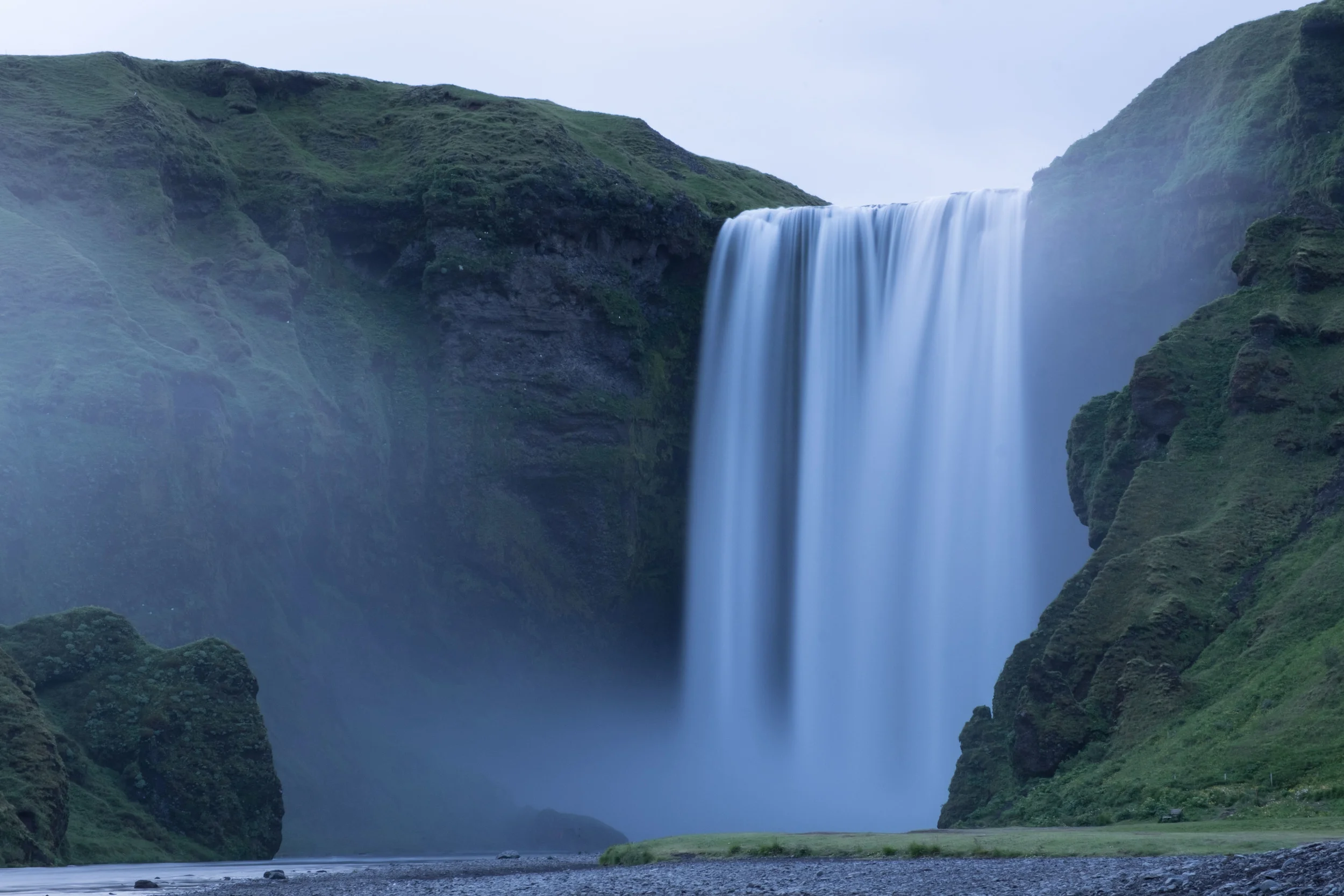 The massive Skogafoss from afar, I was taking this shot just before I met @barefootandbearded for the first time.