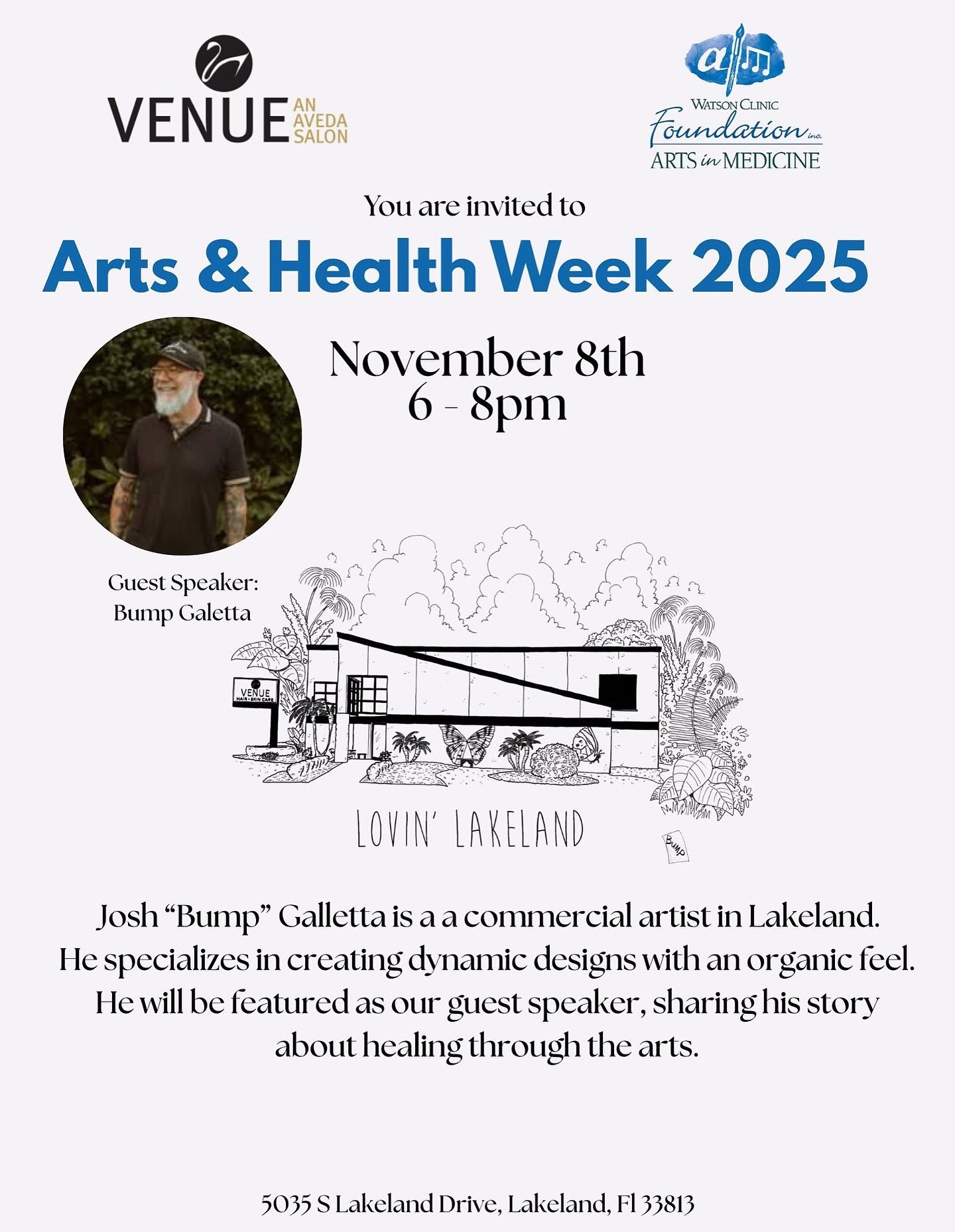 Would love for you to join us at @venuelakeland for this special event by @watsonclinicfoundation !