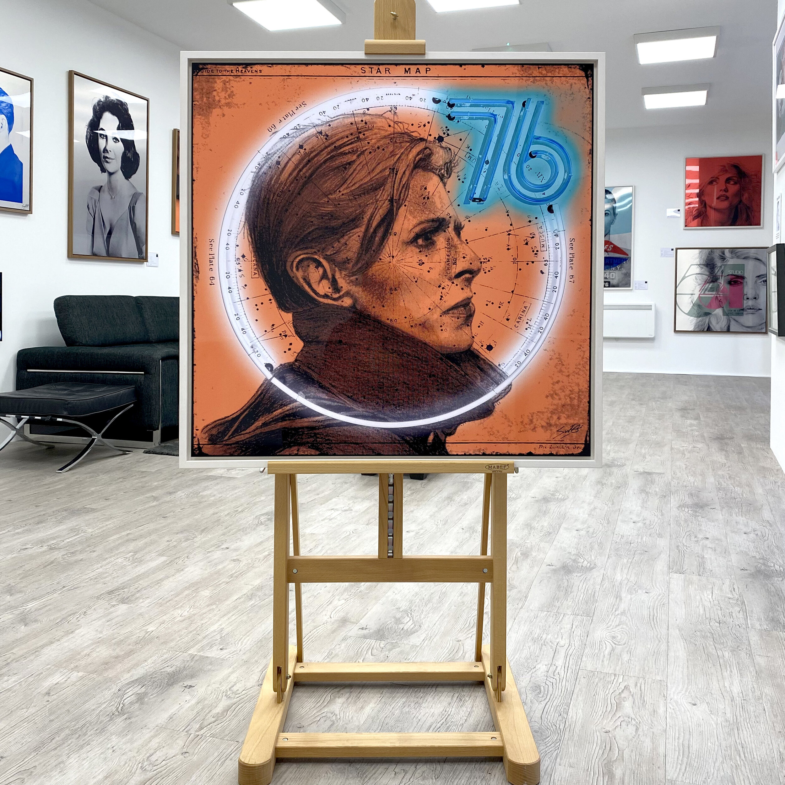 White Light Gallery - Louis Sidoli "The Visitor" David Bowie (Solid Orange)