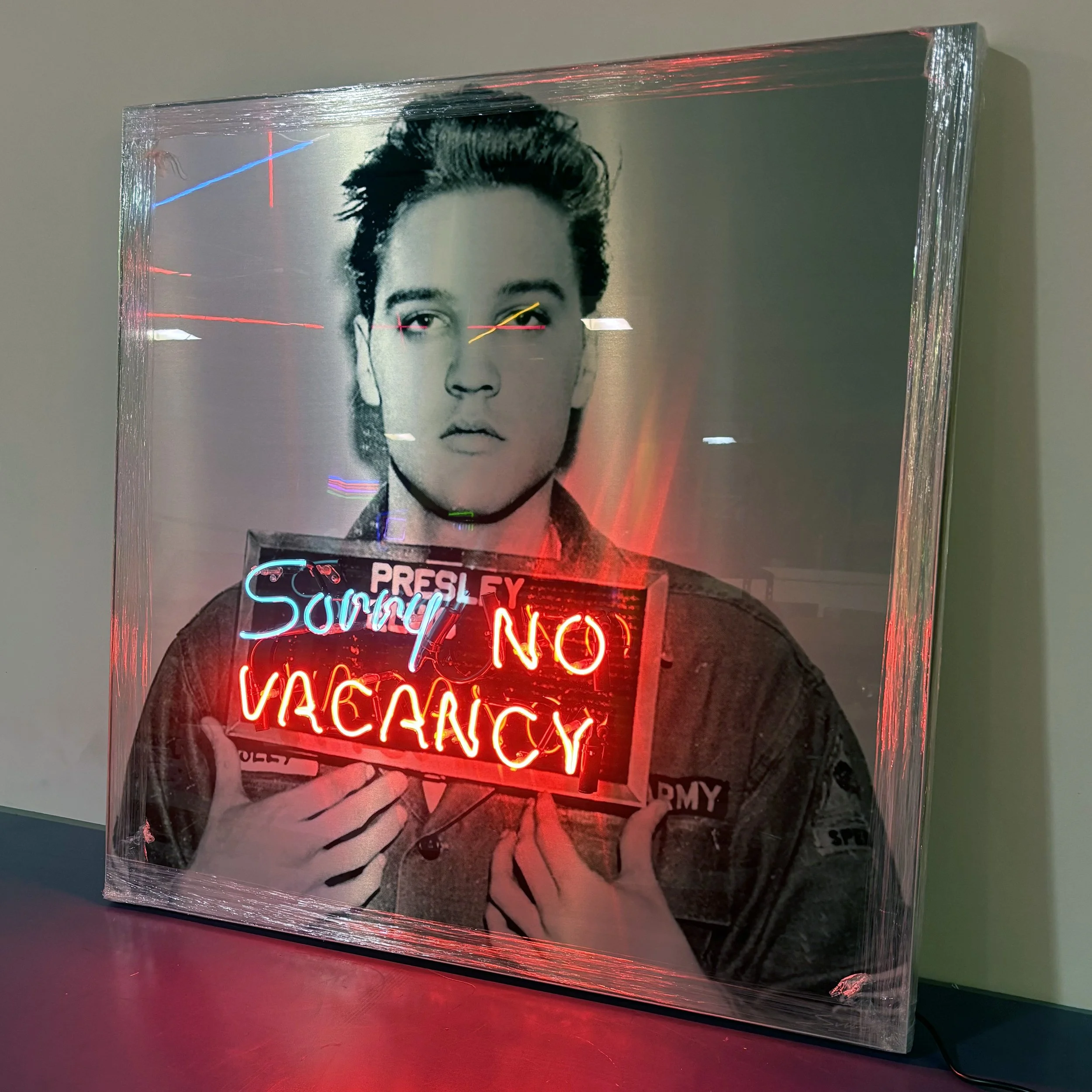 Elvis Presley neon art by Louis Sidoli