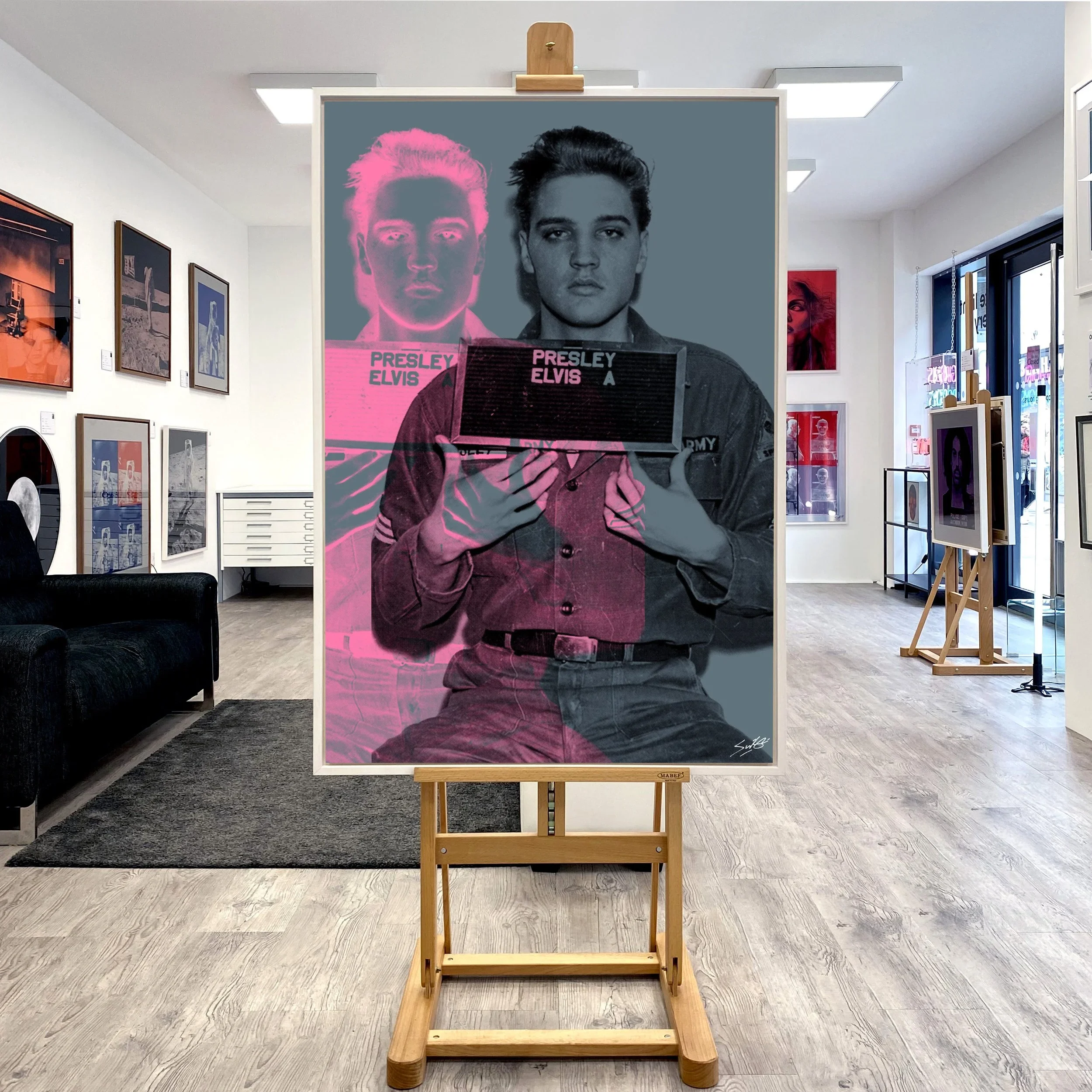 Louis Sidoli Elvis Most Wanted artwork available at White Light Gallery Stratford Upon Avon