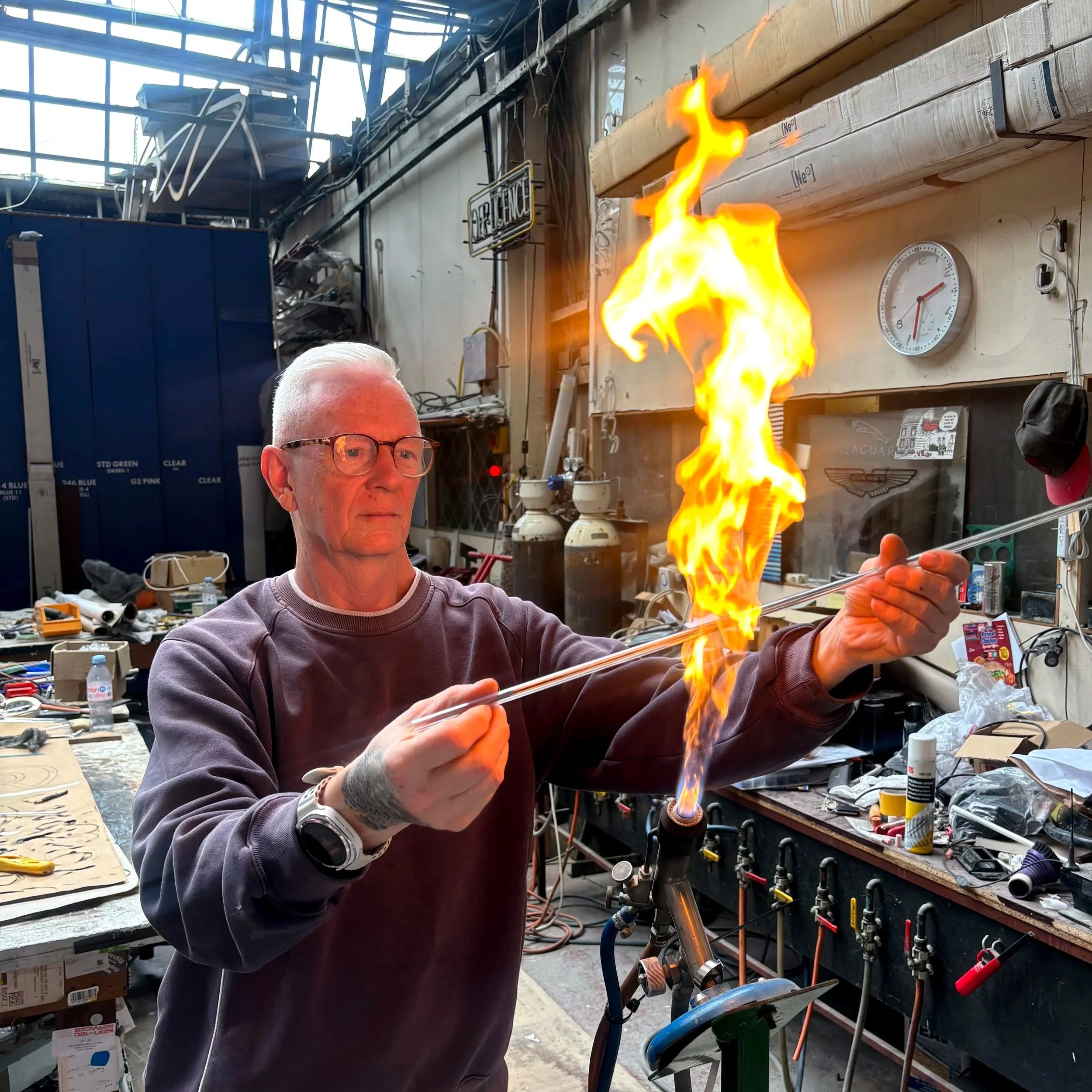 Master craftsman behind Louis Sidoli neon art