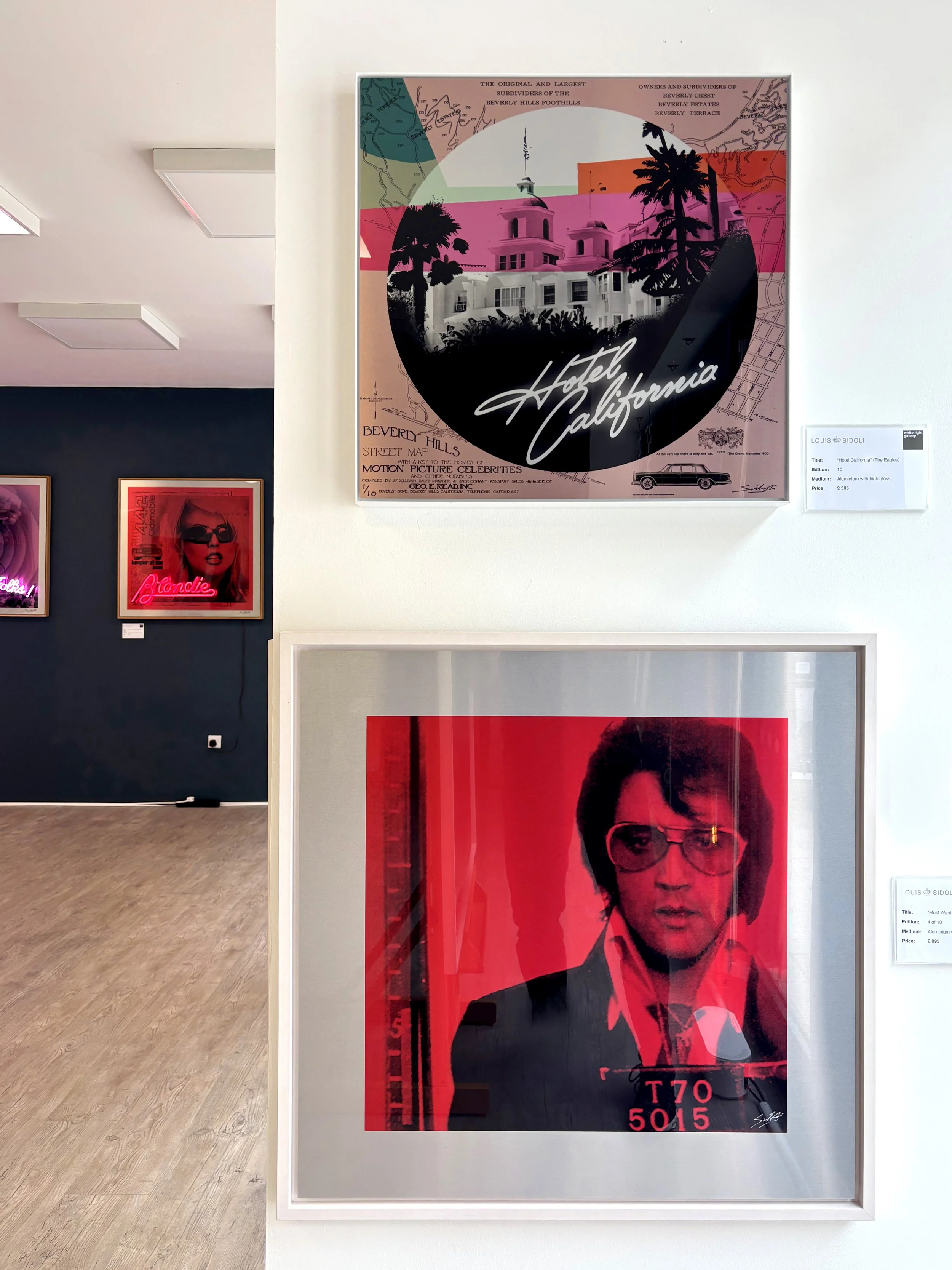 artwork by Louis Sidoli including Elvis Most Wanted on aluminium